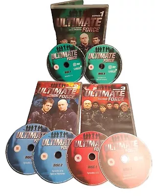 ULTIMATE FORCE - Complete Series 1 2 And 3 Collection - Staring Ross Kemp • £7.95