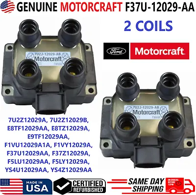 GENUINE MOTORCRAFT X2 Ignition Coils For 1988-2002 Ford Mercury Mazda Lincoln • $86.38