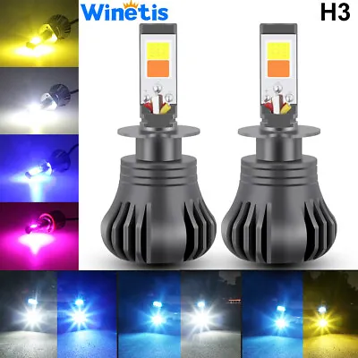 Switchback Strobe Flash LED Fog Driving Light Lamp Bulbs DRL H3 Conversion Kit • $19.86