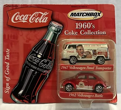 Coke Collection 2001- 1967 VW Panel Transporter & 1962 VW Beetle-Matchbox 1960's • $16