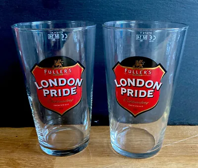 2 X Fuller's London Pride Pint Glass Original Ale Beer Bitter Man Cave Home Bar • £9.99