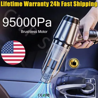 3 In 1 Upgrade Car Vacuum Cleaner Air Blower Wireless Handheld Rechargeable Mini • $12.47