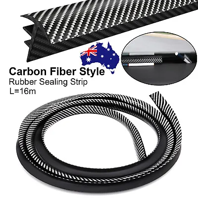 $13.99 • Buy 1.6M Rubber Carbon Fiber Dashboard Gap Filling Seal Strip Accessories Universal