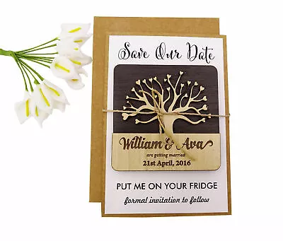 $81.39 • Buy 20 Save The Date Wooden Magnet Custom Engraved Wooden Magnet Rustic-0T3