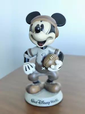 Vintage Mickey Mouse 8  Football Bobblehead Walt Disney World Collectibles • $34.99