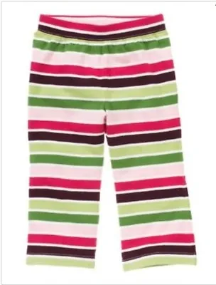 NWT Gymboree Pups And Kisses Baby Girl Stretch Striped Pants 18-24 Mo 2T 3T • $9.99