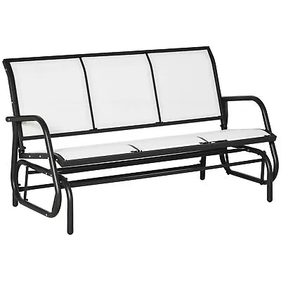 3-Person Outdoor Patio Glider Bench Porch Rocking Swing Loveseat Backyard Chair • $138.31