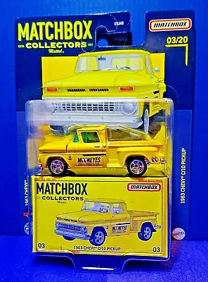 2021 Matchbox Collectors 1963 CHEVY C10 PICKUP (MOONEYES) 03/20. New Near Mint • $17.99