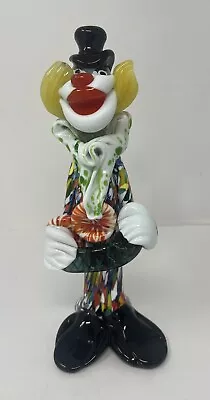 Murano Art Glass Clown Figure Tutti Frutti Italy • $49.99