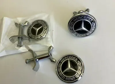 Mercedes- BENZ Black Laurel Bonnet Emblem Badge  W163 W204  W211 W212 W210  44MM • $18.66