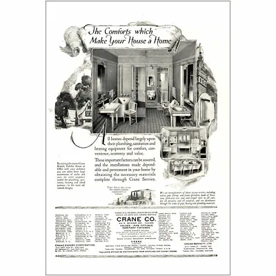£6.57 • Buy 1922 Crane: Comforts Which Make Your House A Home Vintage Print Ad