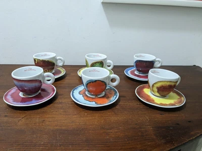 £95.77 • Buy 2011 Illy Collection Francesco Clemente Cappuccino Cups Illy Art Collection