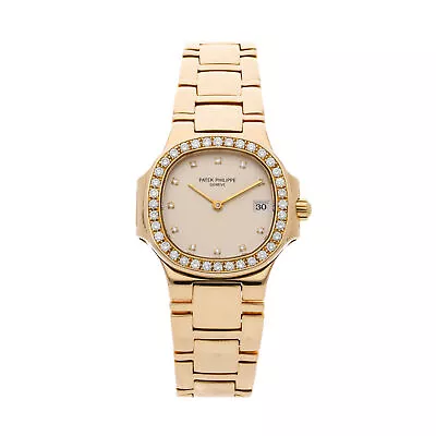 Patek Philippe Nautilus Quartz Gold Diamonds Ladies Bracelet Watch 4700/053J • $24950