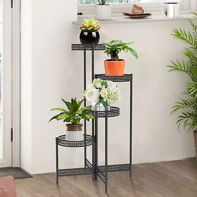 Wood/ Bamboo/Metal Shelf Flower Pot Plant Stand Rack Garden Indoor Outdoor Patio • $34.91