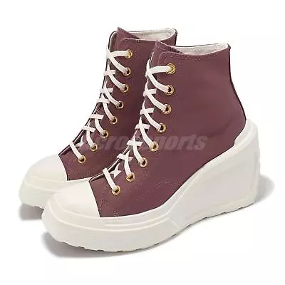 Converse Chuck 70 De Luxe Wedge HI Brown Women Casual Platform Heels A07202C • $207.90