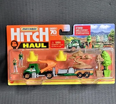 2023 Matchbox Hitch&Haul MBX TREE SERVICE 2🌲Tree Lugger/Utility Flatbed Trailer • $9.98