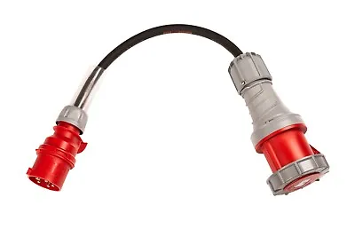 £69 • Buy 32Amp Plug To 63Amp Socket 5 Pin 3 Phase 415V HeavyDuty Adaptor PCE Connectors