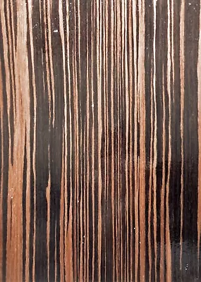 Ebony Macassar Composite Wood Veneer 24  X 96  With Paper Backer 1/40  Thick EFW • $85