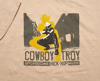 Vintage 2000s Cowboy Troy Hick-Hop Muzik Hip Hop Country Made In USA XL Shirt • $22