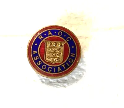 £5 • Buy R A O C Royal Army Ordnance Corps Assn.  - Vintage Military Buttonhole Badge