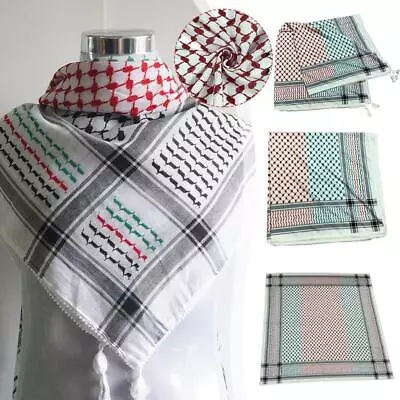 Men Colorful Shemagh Desert Scarf Arabian Keffiyeh Wrap; Shawl Head Turban • $10.18