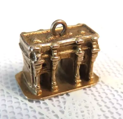 VTG 9kt Gold MARBLE ARCH LONDON Landmark Travel Charm 3D RARE • $129.95