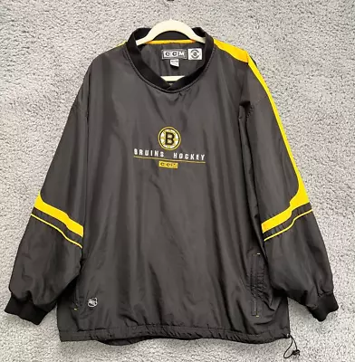 Boston Bruins Hockey CCM Center Ice Authentic Windbreaker Jacket Men’s XXL • $39.95