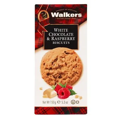 Walkers White Chocolate And Raspberry Biscuits 150g Shortbread Biscuits • £7.49