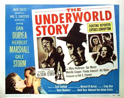 The Underworld Story 1950 Dvd Dan Duryea Copy Of A Public Domain Film Disc Only • £3.95