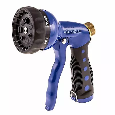 Earthbrand Solid Metal Garden Hose Spray Nozzle Hand Sprayer 7 Spray Patterns • $13.29