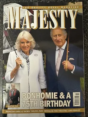 Majesty Magazine: King Charles 75th Birthday Queen Camilla William Nov 2023 • $8.84