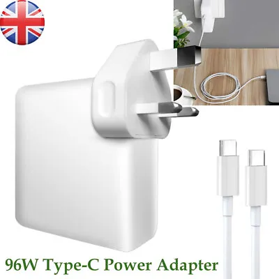 96W USB Type-C Fast Charger Power Adapter For Apple MacBook Air MacBook Pro 2m • £17.99