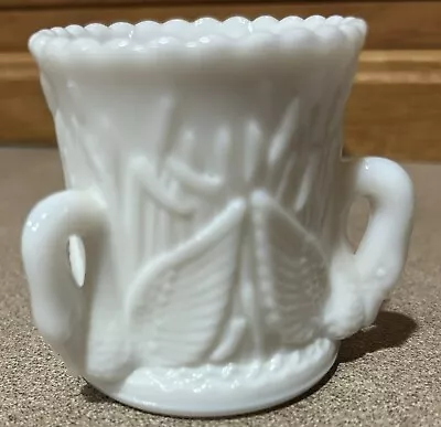 Vintage Westmoreland White Milk Glass Swan Toothpick Holder • $17