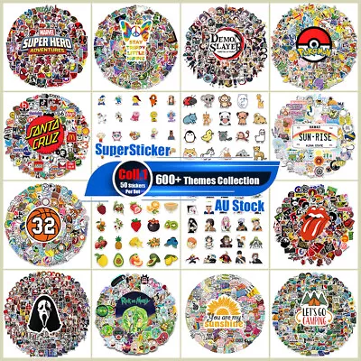 1000+ Various Themes Collection 4-1 Anime Kids Game Cartoon Skateboard Stickers • $2.95