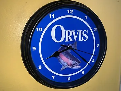 Orvis Trout Fly Fishing Tackle Bait Shop Store Man Cave Advertising Clock Sign • $37.99