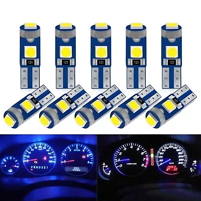 2/10Pc T5 LED Canbus Bulbs For Car Dashboard & Instruments 12V • $5.99