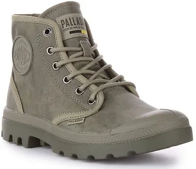 Palladium Pampa Hi Wax Grey Midtop Vegan Approved Ankle Boots  UK 3 - 12 • £74.99