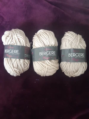 £0.99 • Buy BERGERE DE FRANCE 3 X 25g BREBIS YARN EASY CARE WOOL