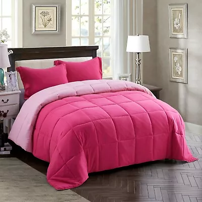 3 PCS With Shams All Season Reversible Comforter Down Alternative Comforter Set • $40.99