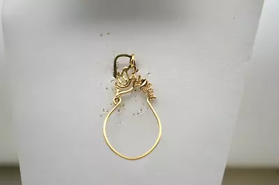 14k Gold  Vintage  CHARM HOLDER   Pendant  (E140) • $69