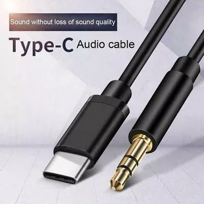 Aux Cable Type C To 3.5mm Huawei USB C Male For Car Stereo Audio Adapter Jack • £2.69