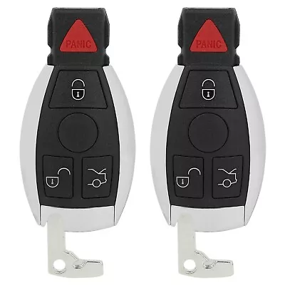 US 2x For 06-2015 Mercedes Benz C/E/G/S/R/ML/CL Remote Key Fob Uncut Shell Case • $16.39