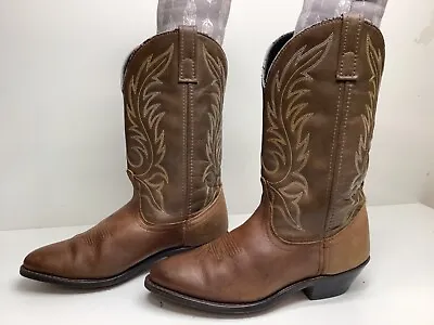 Vtg Mens Laredo Cowboy Brown Boots Size 8.5 M • $21.99