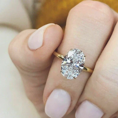 £119.99 • Buy 2Ct Pear Cut Lab Created Diamond Solitaire Ring 14K Yellow Gold Finish