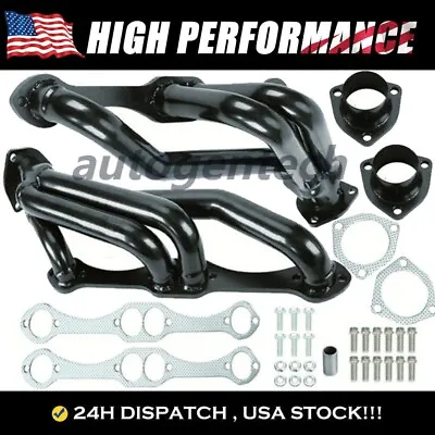 Fit Small Block Chevy Blazer S10 S15 283 302 350 V8 Black SS Engine Swap Headers • $165.99