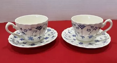 Set Of 2 Cups & Saucers Myott Finlandia Fine Staffordshire Ware England 1982 • $3