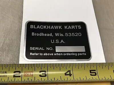 Blackhawk Black Hawk Kart Decal EmmickMcCulloch  Margay Invader • $12.99