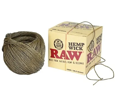 $16.88 • Buy RAW HEMP WICK BALL - 100FT 1 PC BOXED Natural Unbleached Hemp And Beeswax