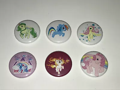 1  Set Of 6 My Little Pony Lapel Badge Button Pins Pinback [p159] • $3.25