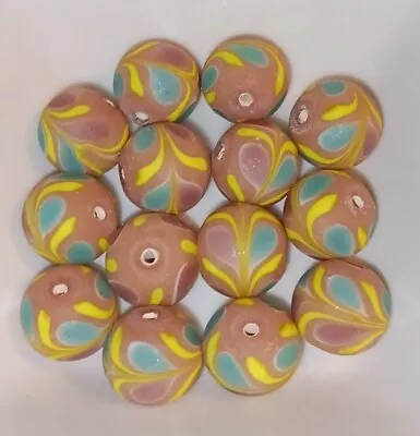 Beautiful 14pcs Lampwork Glass Beads 12mm  • £3.99